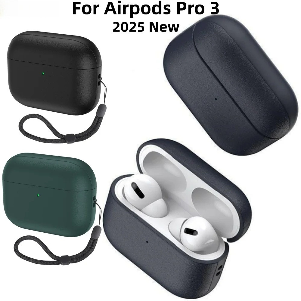 สําหรับ Airpods Pro 3 กรณีหนังกรณี Soft TPU Drop ป้องกันกันกระแทกสําหรับ AirPods Pro 3 Pro3 2025 พร้