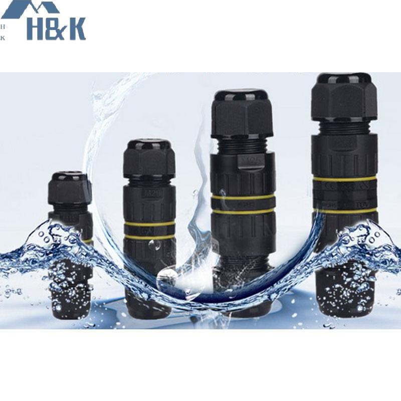 [H&K Oct] M16 3Pin กล่องแยกกันน้ํา IP68 สาย Gland Connector สายไฟอินไลน์ไฟฟ้า {th}