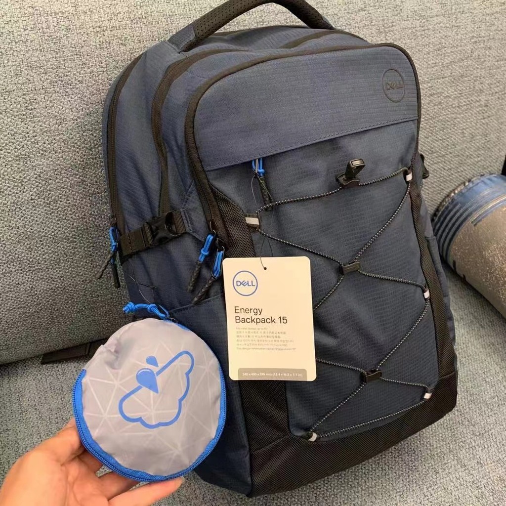DELL DELL Energy50cm กระเป๋าเป้สะพายหลังแล็ปท็อปกันน้ําธุรกิจกีฬากลางแจ้งกระเป๋านักเรียนพักผ่อน