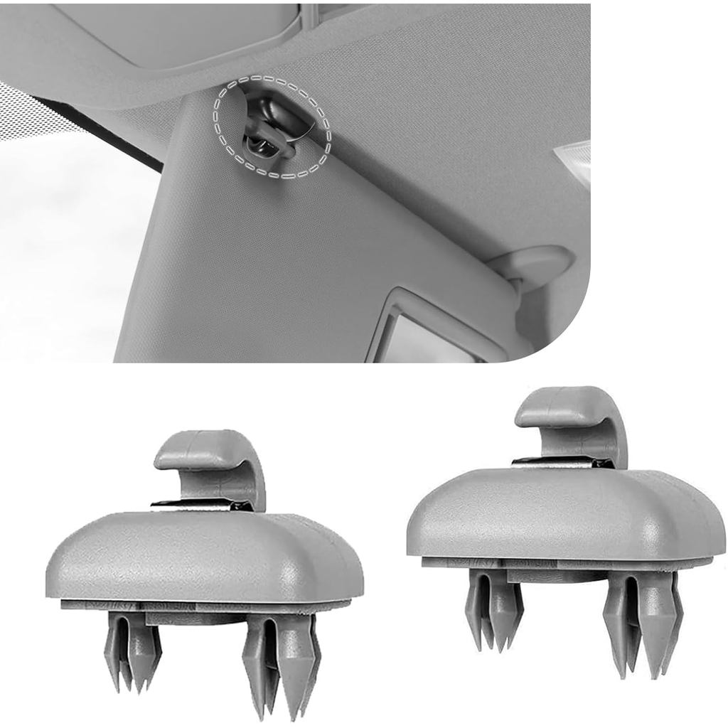2 ชิ้นภายใน Sun Visor Hook คลิป,อัพเกรดรถ Visor Holder Hook, OEM # 8E0857563AE59, 8U0857562A ใช้ได้ก