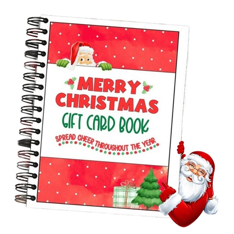 SC Festival Santa Card Organizer Book รูปแบบวันหยุด Christmas Card Collection สําหรับของขวัญสร้างสรร