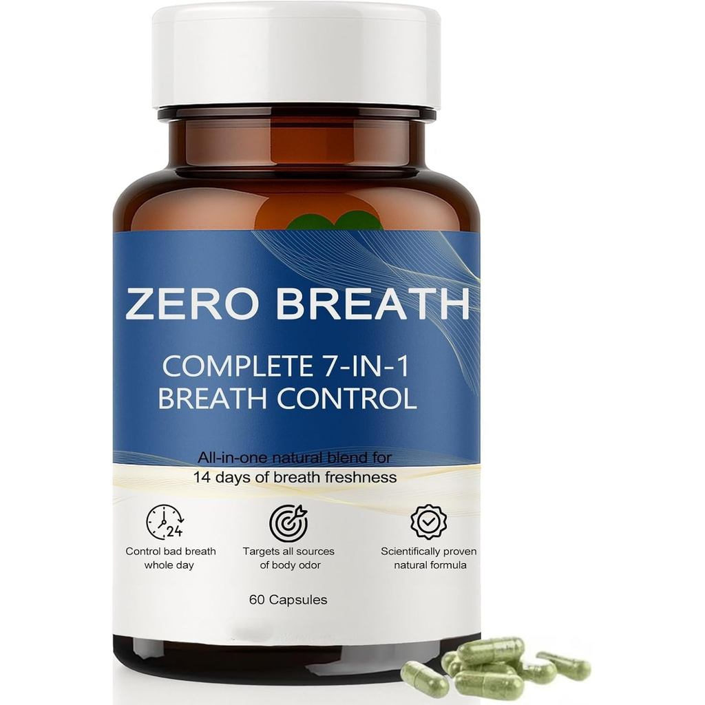 Zero Breath Capsules, Zero Breath 7-In-1 Solution, Probiotic Blend, Breath ness ใน 14 วัน