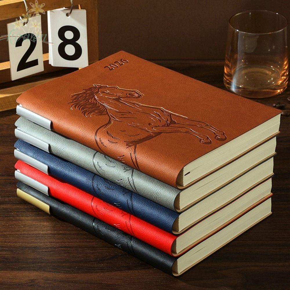 KOWEN 2026 Schedule Notepad, One Page Plan Book หนา a5 สมุดบันทึกวางแผนวาระ,วินัยในตนเองแบบพกพา 365 