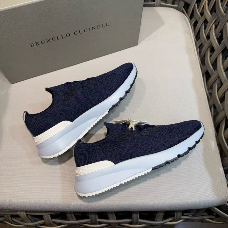 U7W7 Italy*BC New Men's Knitted Mesh Breathable Sports Casual Shoes Thick Sole Lightweight Comfortab