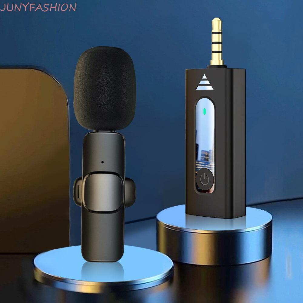 JUNYFASHION K35 Lavalier Lapel Microphone, Omnidirectional Wireless K35 Condenser Mic, Professional 