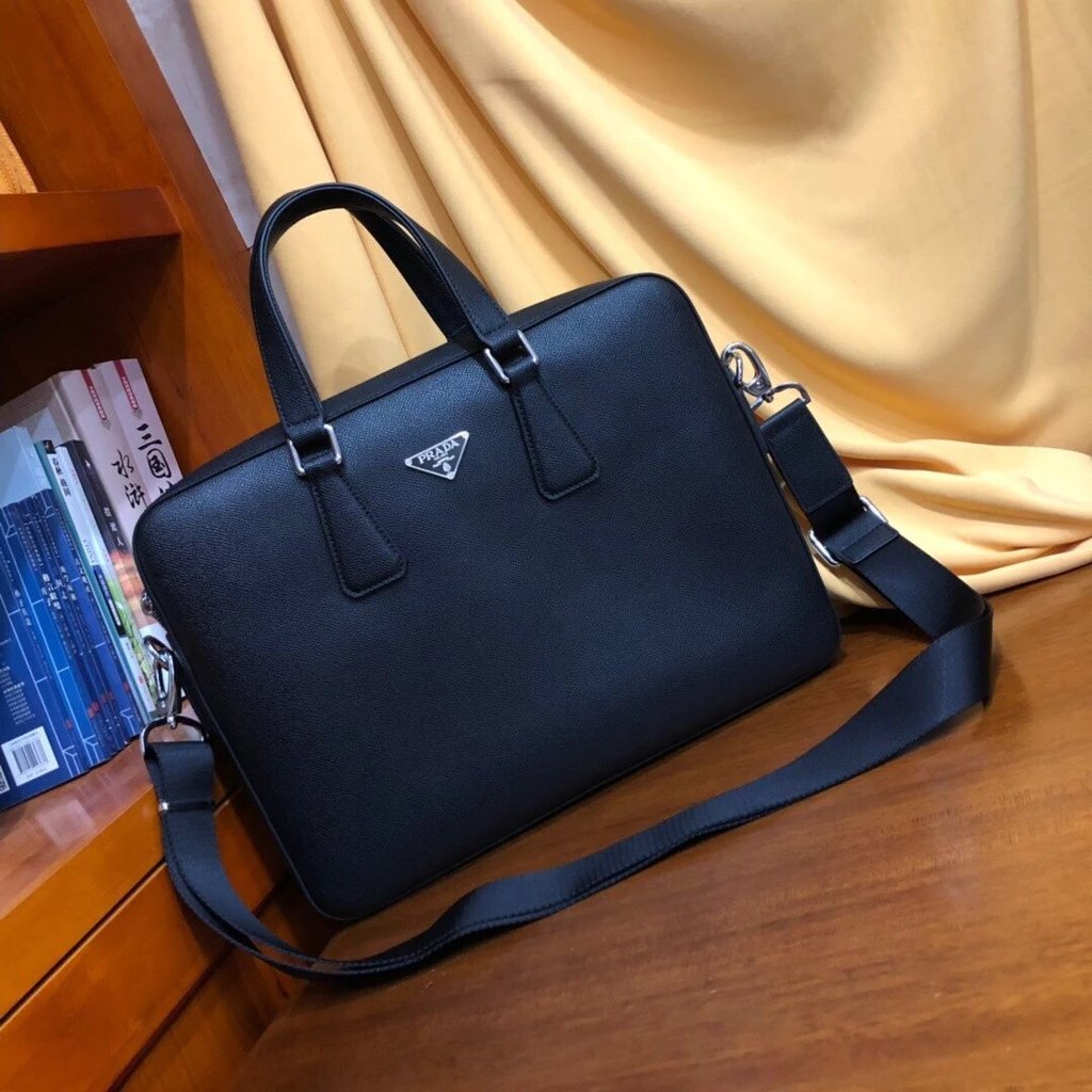 PRADA PRADA กระเป๋าเอกสารกระเป๋าถือผู้ชายสไตล์ใหม่