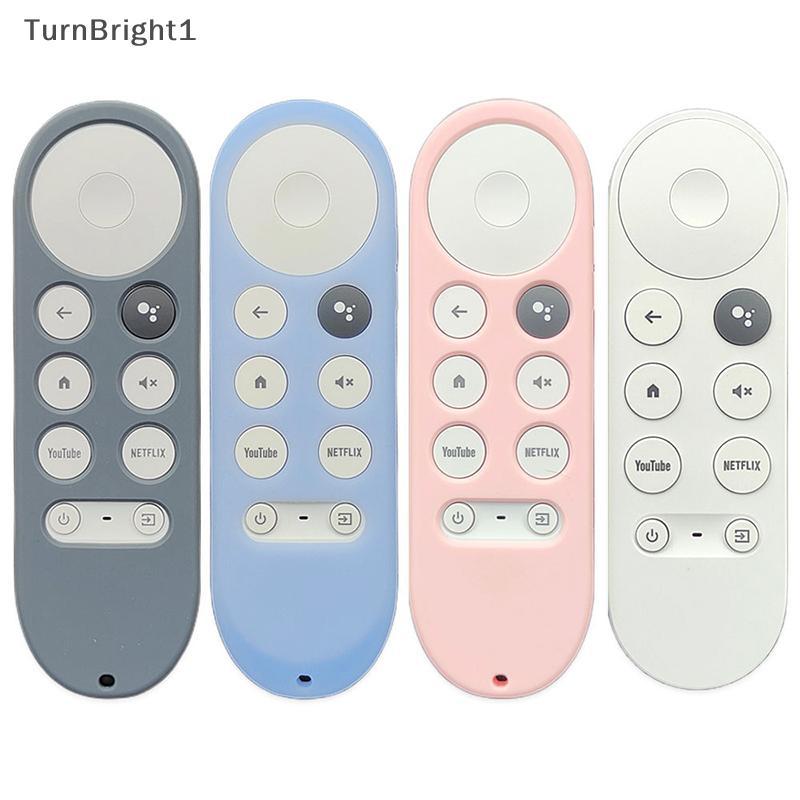 [TurnBright] เคสซิลิโคนอ่อนนุ่มสําหรับ 2020 Chromecast 4k Snow Remote ฝาครอบป้องกันเปลือกลื่นสําหรับ