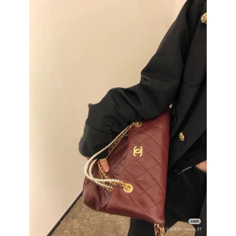 กระเป๋า CHANEL แบบพับได้ สายโซ่ สำหรับช้อปปิ้ง