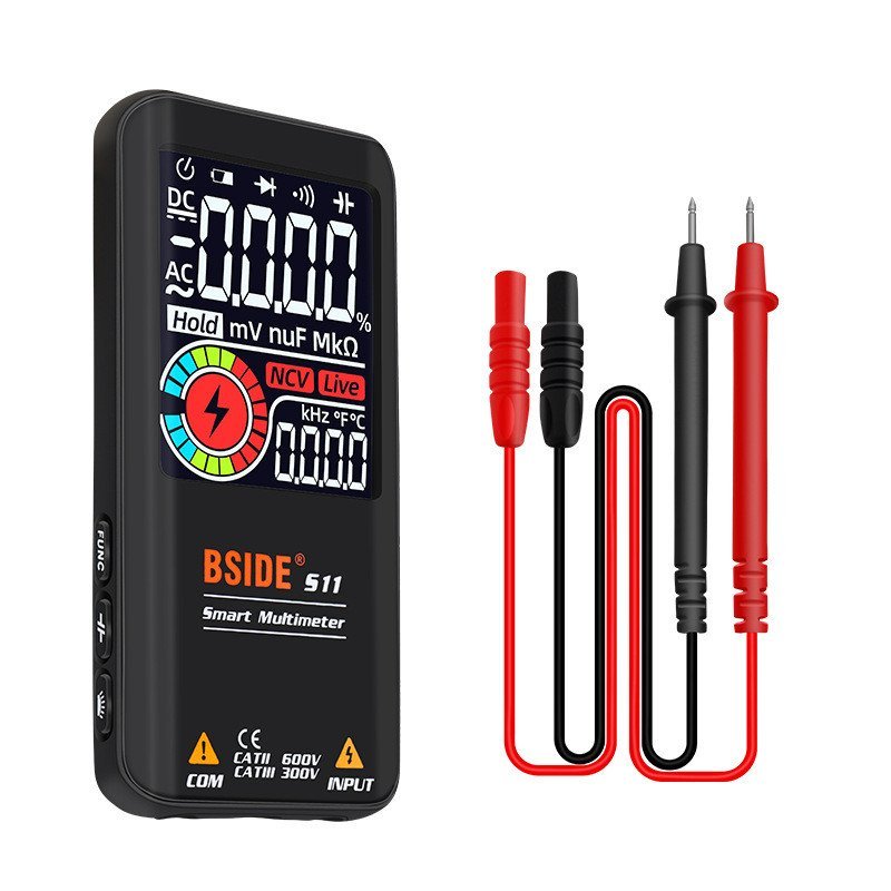 BSIDE มัลติมิเตอร์แบบดิจิตอลอัจฉริยะแบบชาร์จไฟได้ S10/S11 มัลติมิเตอร์แบบแรงดันไฟฟ้า AC/DC หน้าจอขนา