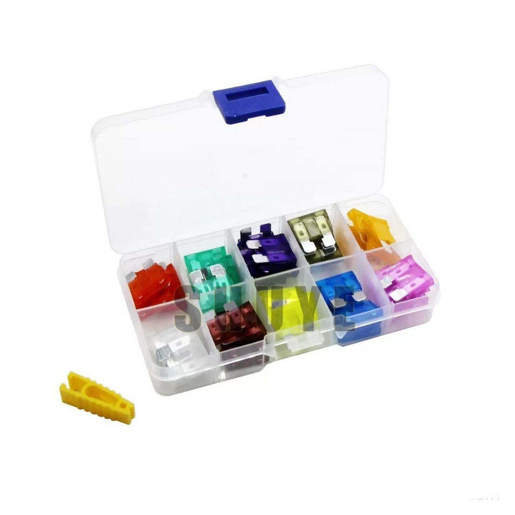 GPSDD Car Fuse set สำหรับรถยนต์ มอเตอร์ไซค์ เรือ ขนาด Mini (ขายาว) จำนวน 100 ชิ้น รองรับทุกกระแสไฟ