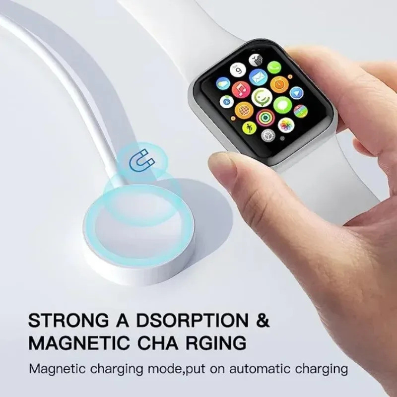 Portable Magnetic Wireless Charger USB Type C For  Watch Series 9 8 7 6 Ultra 2 SE fast Charging Cab