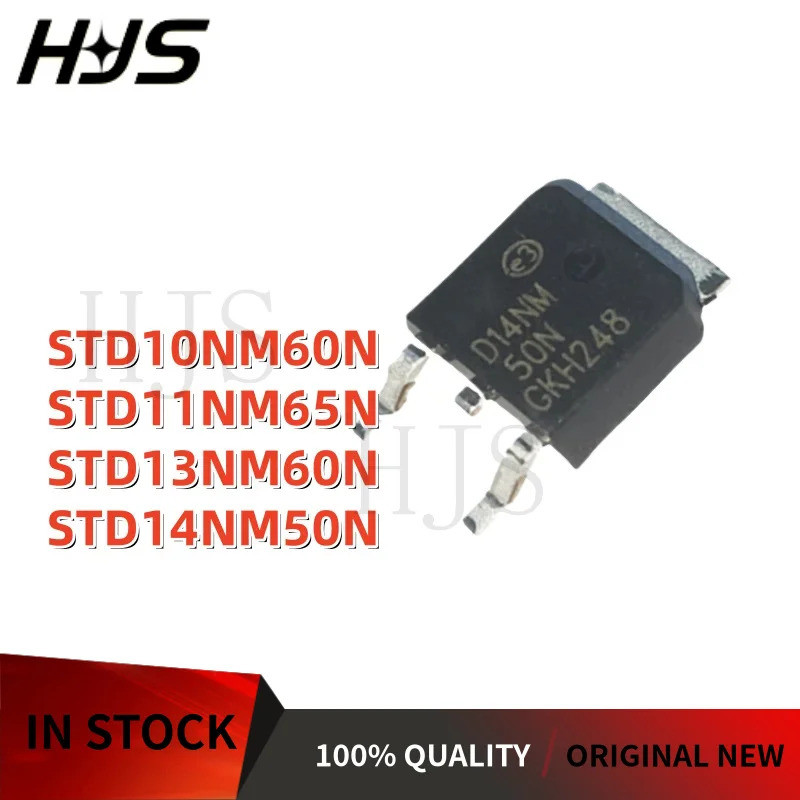 5PCS STD13NM60N STD11NM65N STD10NM60N STD14NM50N TO-252 Field Effect ทรานซิสเตอร์