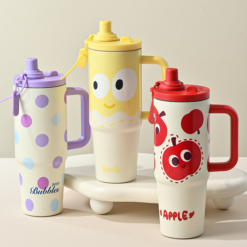 MS Tumbler Stainless Vacuum 900ml ทนความร้อนและเย็นพร้อมที่จับ