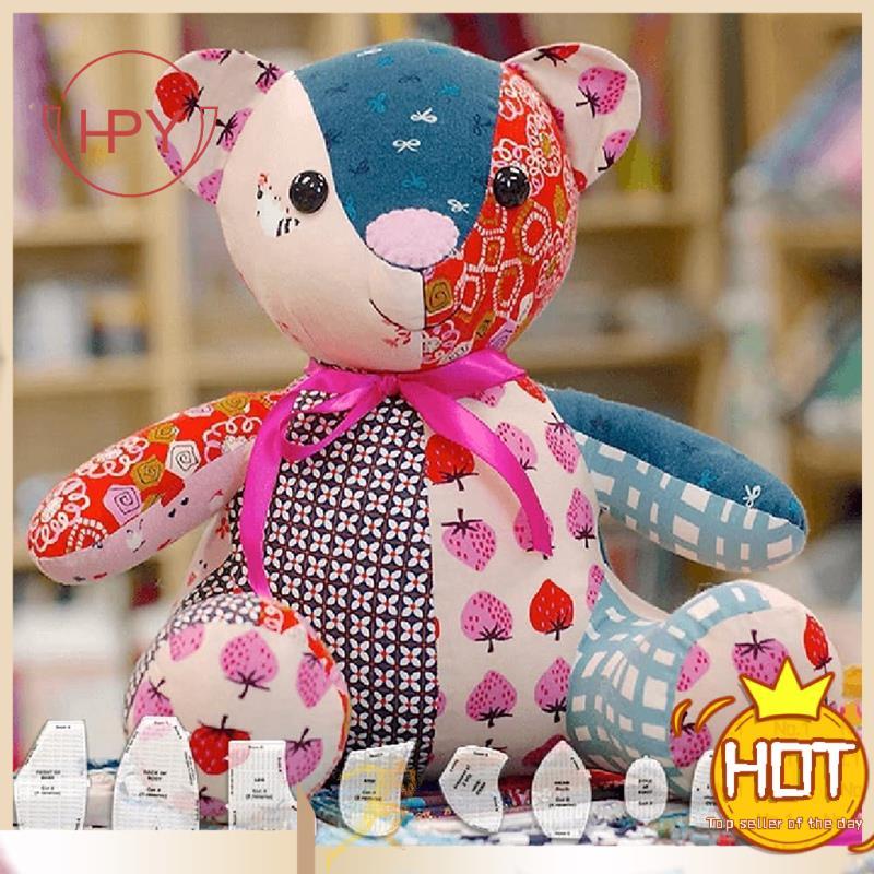 hzhaiyaa1.th10 PCS Memory Bear Template Ruler Set Memory Bear Template Ruler Set, เหมาะสําหรับ 12 นิ