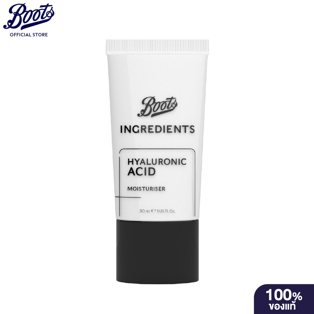 Boots Ingredients Hyaluronic Acid Moisturiser  30Ml บู๊ทส์ อินกรีเดียนส์ ไฮยาลูโรนิค แอซิด มอยส์เจอร์ไรเซอร์  30มล.