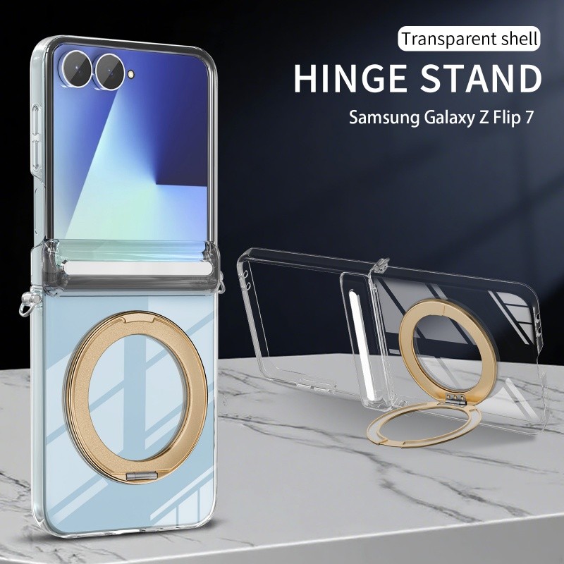 แม่เหล็กโปร่งใสบานพับเคสโทรศัพท์ปลอกสําหรับ Samsung รูปที่ 7