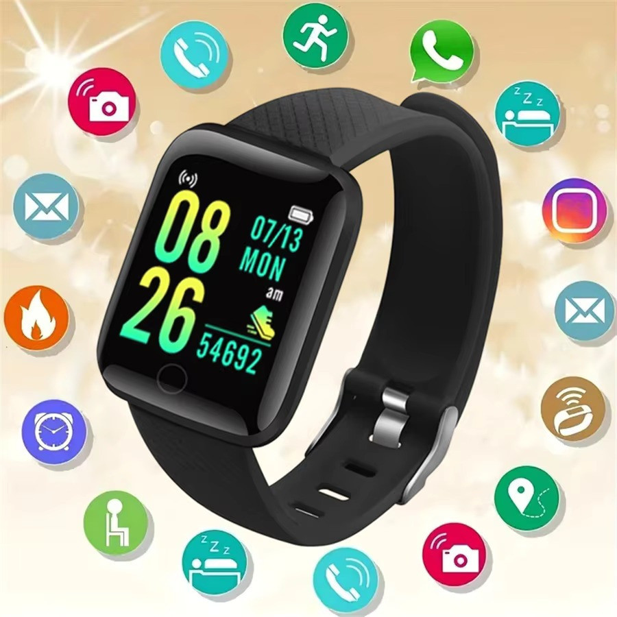 ใหม่สมาร์ทนาฬิกาสายรัดข้อมือกีฬาฟิตเนสติดตาม Heart Rate Call และข้อความ Remind ผู้ชาย Smartwatch ผู้