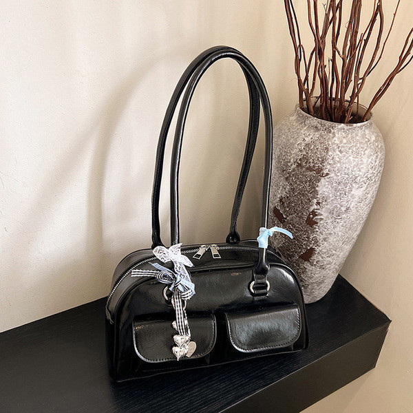 perota brand กระเป๋า cecelle Yunzhen กระเป๋าโบว์ลิ่งรุ่นเดียวกันบล็อกเกอร์เกาหลีกระเป๋าโท้ทอร์บอสตัน