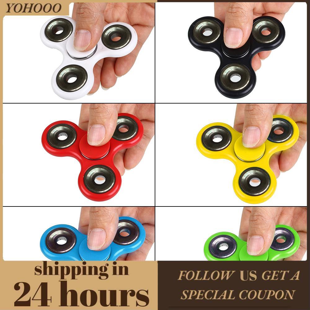 Yohooo Yohooo Tri Triangle Fidget Hand Finger Spin Spinner Widget Focus EDC Pocket Desktoy ของขวัญพล