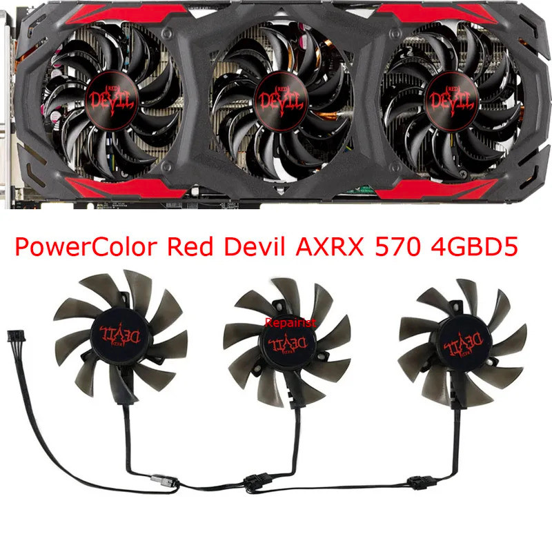 I-3 ชิ้น/เซ็ต,GA81S2U,PLD08010S12HH,Card Cooler,สําหรับAMD XFX Radeon VII,PowerColor AX RX 570 4G,GI