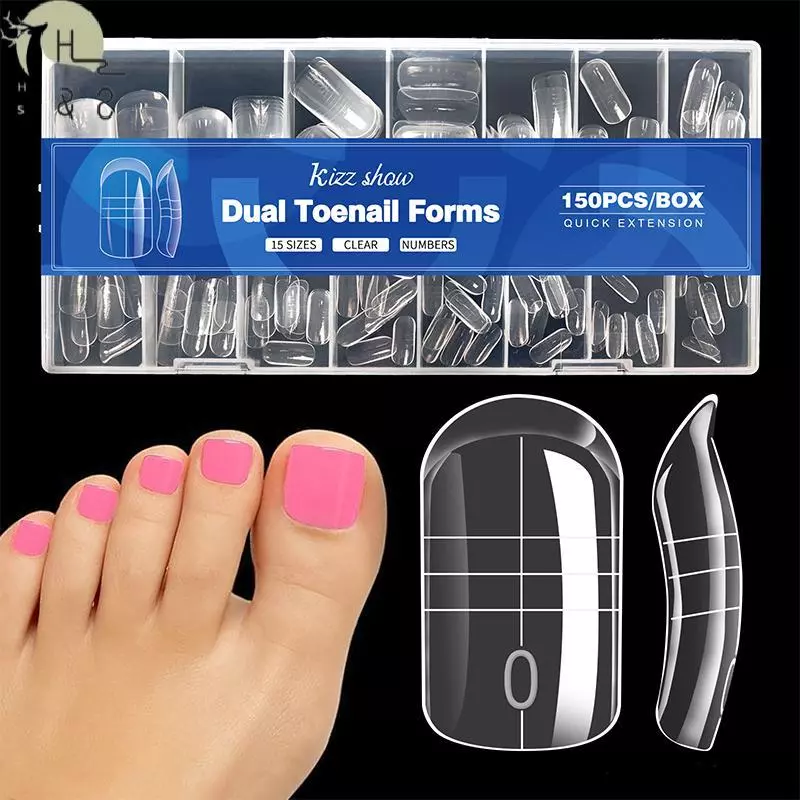 [H&S] 150/160PCS Clear Toe Nail Extensions Full Cover Press-On เคล็ดลับนิ้วเท้าปลอมฤดูร้อน DIY ชุดแต่งเล็บสําหรับผู้หญิงสาว Barefoot Decor {th}