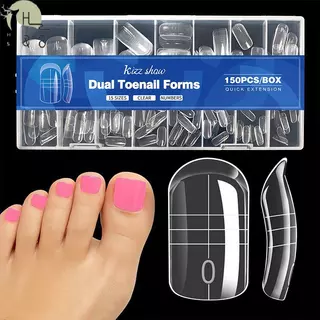 [H&S] 150/160PCS Clear Toe Nail Extensions Full Cover Press-On เคล็ดลับนิ้วเท้าปลอมฤดูร้อน DIY ชุดแต่งเล็บสําหรับผู้หญิงสาว Barefoot Decor {th}