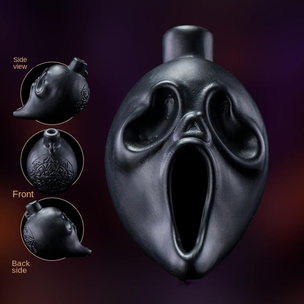 Aztec Death นกหวีด Death นกหวีด Spooky Skull Loud กรีดร้อง Aztec War นกหวีดสําหรับฮาโลวีน Prank Prop