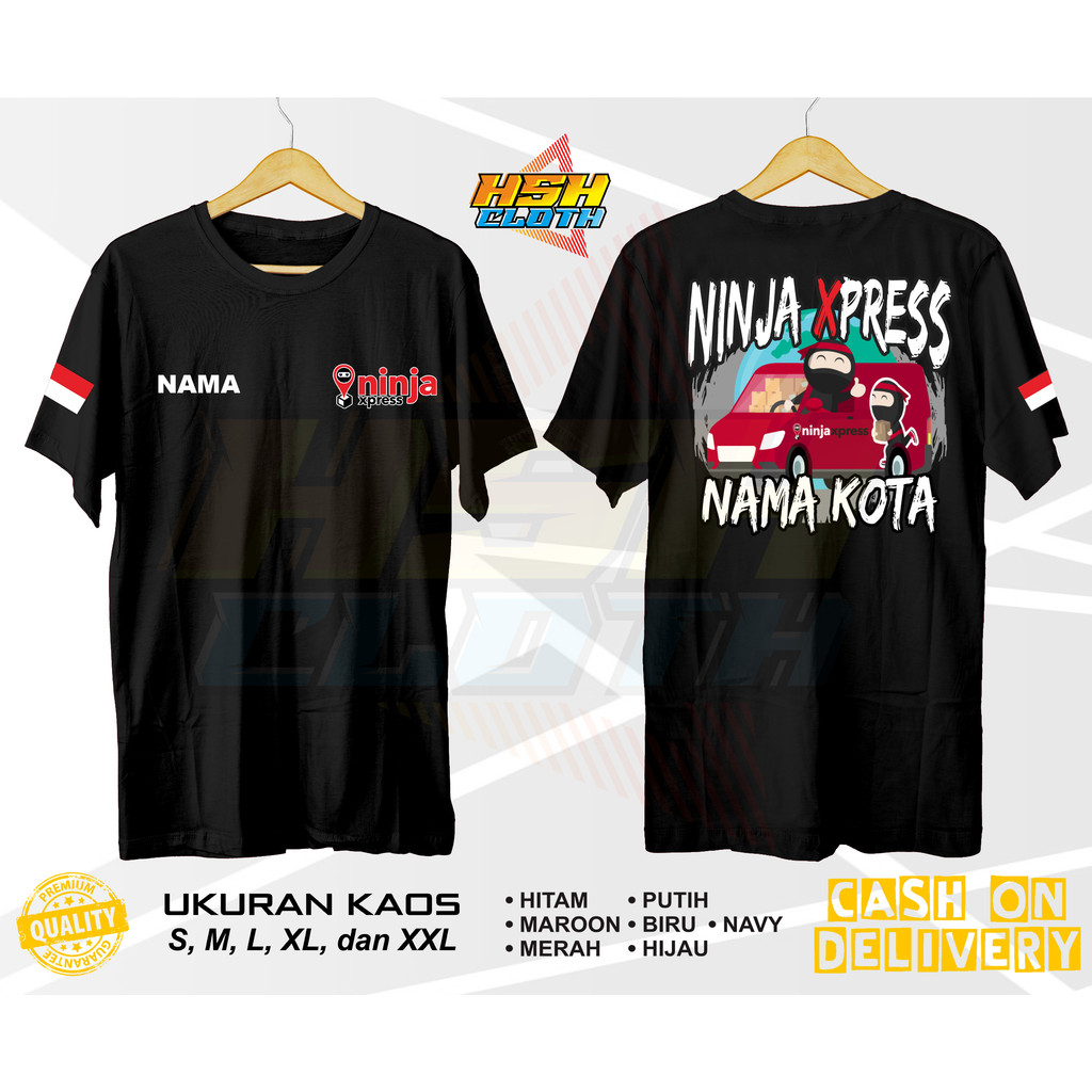 เสื้อยืด Ninja Xpress เสื้อไมโครไฟเบอร์