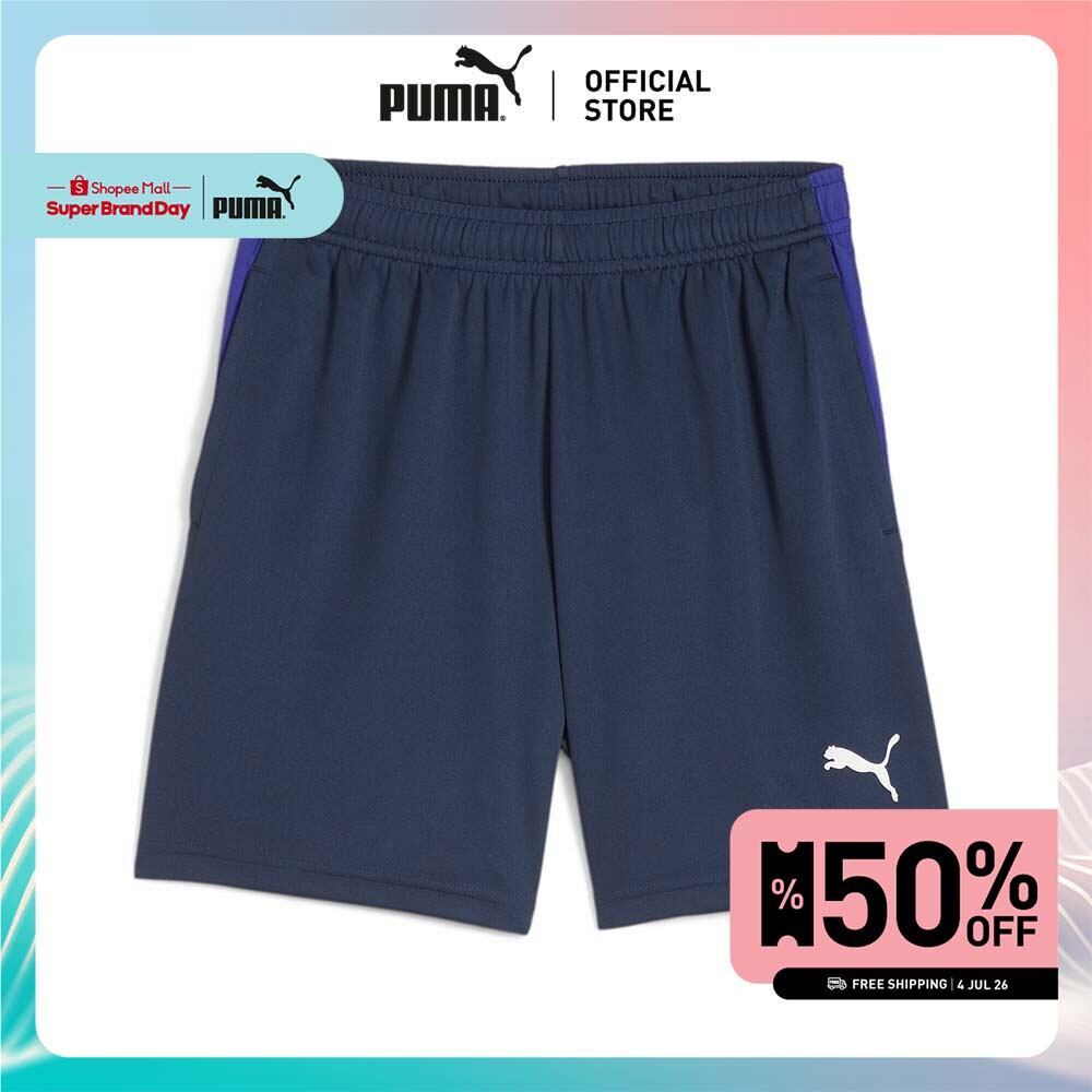 PUMA FOOTBALL - กางเกงออกกำลังกายเด็กโต individualFINAL สีฟ้า - 65952101