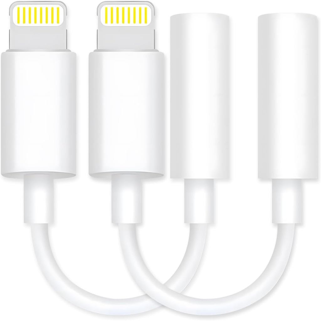 MOYAGOA MFi Certified Lightning เป็นอะแดปเตอร์แจ็คหูฟัง 3.5 มม., High-Fidelity Lightning เป็นตัวแปลง