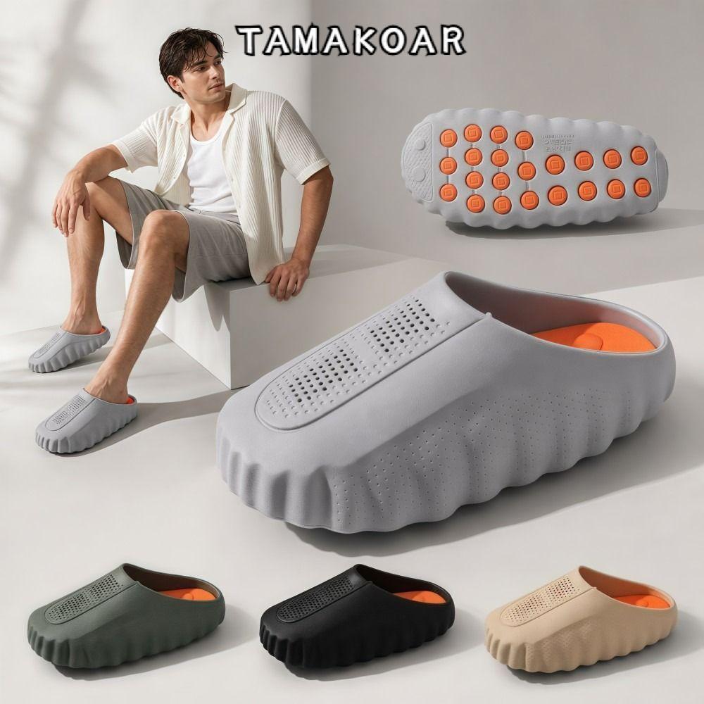 ทามาโย รองเท้าแตะชายกลางแจ้ง, นุ่ม อีวา ลื่นหนาแต่เพียงผู้เดียวรองเท้าแตะ, กดจุดระบายอากาศน้ําหนักเบารองเท้าแตะชายหาดฤดูร้อนสวมใส่ทุก