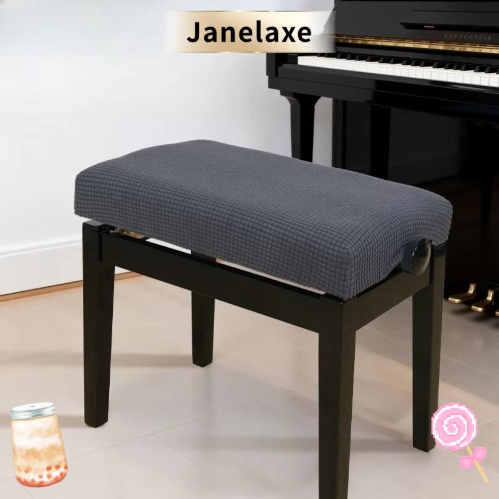 ผ้าคลุมสตูลเปียโน JANELAXE, ผ้าคลุมป้องกันม้านั่งยืด Jacquard, ผ้าคลุมเก้าอี้ยืดหยุ่นกันฝุ่นป้องกันฝุ่นสากลสําหรับบ้านแต่งหน้าผ้าสตูล