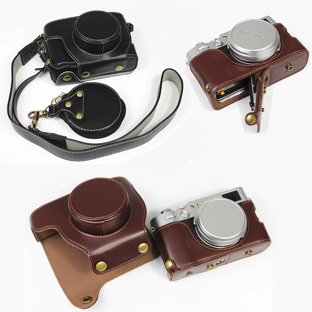 เหมาะสําหรับ fuji X100V ของแท้หนังหรูหราเคสกล้องแบบรวมทุกอย่าง fuji X100V เคสป้องกันการถ่ายภาพ