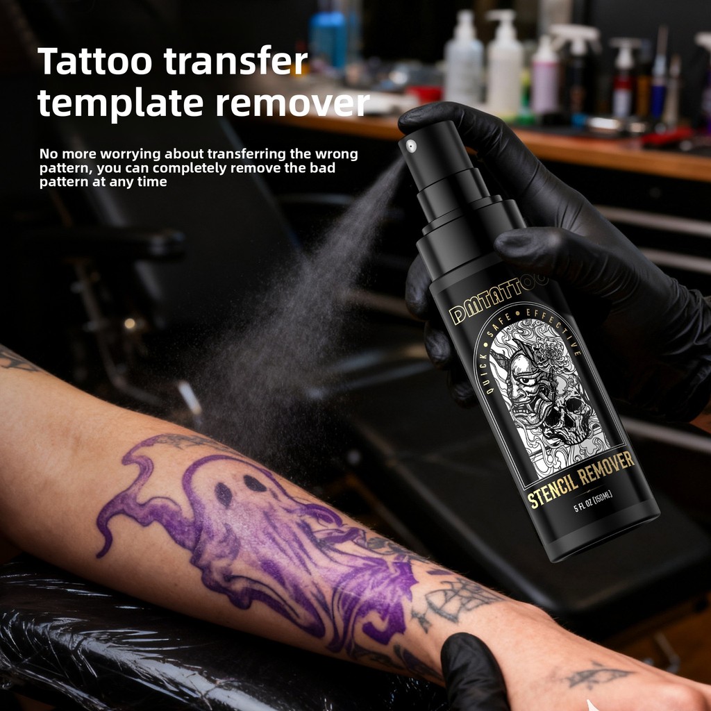 DMTATTOO DM TATTOO Tattoo Stencil Remover สเปรย์,มังสวิรัติ Gentle Transfer แม่แบบทําความสะอาด, Quic