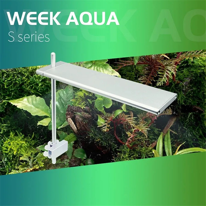 Original WEEK AQUA ไฟถังปลาแบบเต็มสเปกตรัมพร้อมตัวควบคุมปุ่มสําหรับตู้ปลาตู้ปลา (Freshwater)
