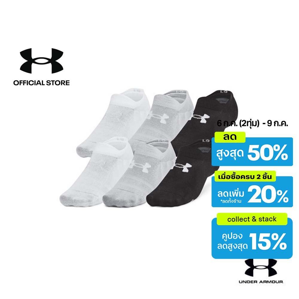 Under Armour ถุงเท้า UA Essential Ultra Low ยูนิเซ็กส์ แพ็ก 6 คู่