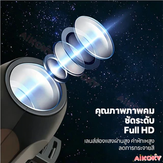 AIKOKY โคมไฟโปรเจคเตอร์ดวงจันทร์ ไฟ LED บรรยากาศ ถ่ายรูป ไฟฉายดาวเคราะห์ในฝัน วันเกิด ไฟกลางคืน