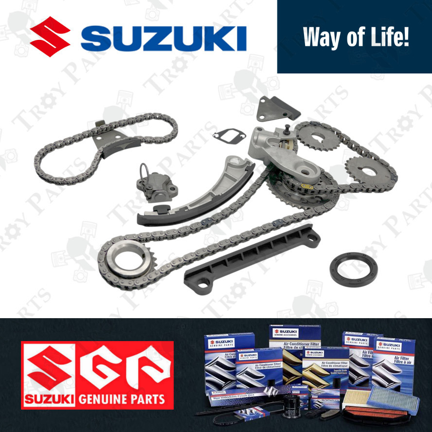 (15 ชิ้น) Suzuki เครื่องยนต์ Timing Chain Kit ชุด 12761-77E11 Grand Vitara DE ET TA TD 16V JTE54V 1.