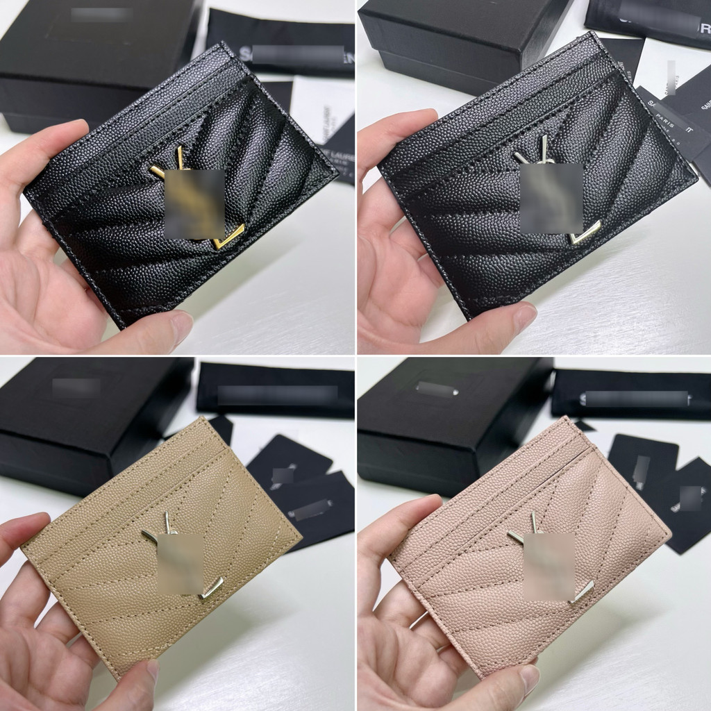 Pre order ราคา1800 YYYY 423291 กระเป๋า​บัตร หนังวัวลายคาเวียร์ size10.5*7.5*0.5cm