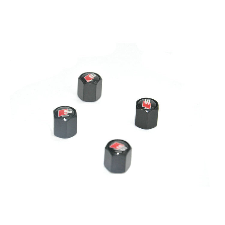 Premium-Audi S-Line Copper Tyre Valve Stem Caps - Solid Brass Dust Caps สําหรับ Audi S-Line รุ่น (A3