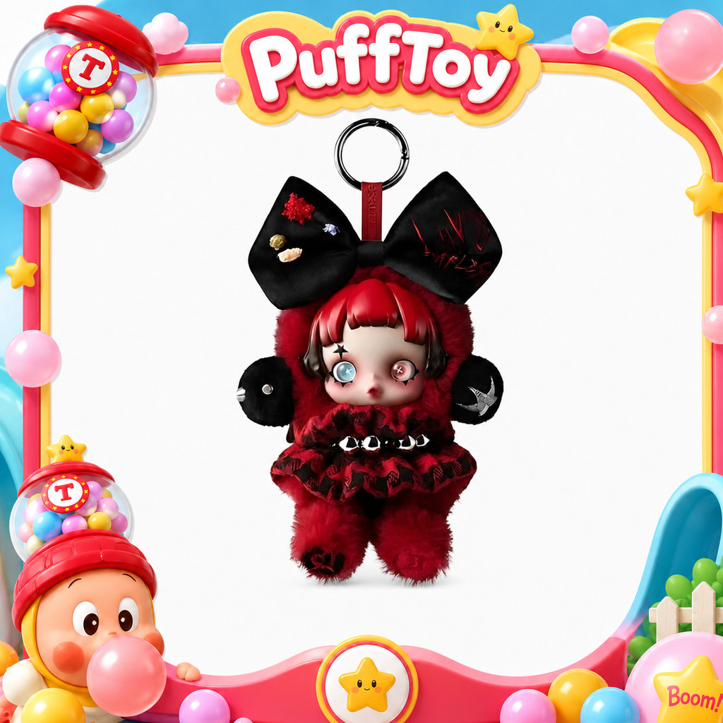 POPMART SKULLPANDA 6kHZ ฟิกเกอร์ของเล่นตุ๊กตาไวนิล Hertz