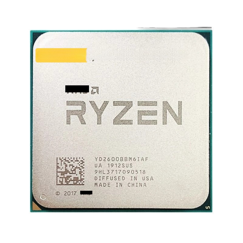 Ryzen 5 2600 R5 2600 3.4 GHz GAMING Zen + 0.012 หกแกนสิบสองด้าย 65W CPU โปรเซสเซอร์ YD2600BBM6IAF ซ็