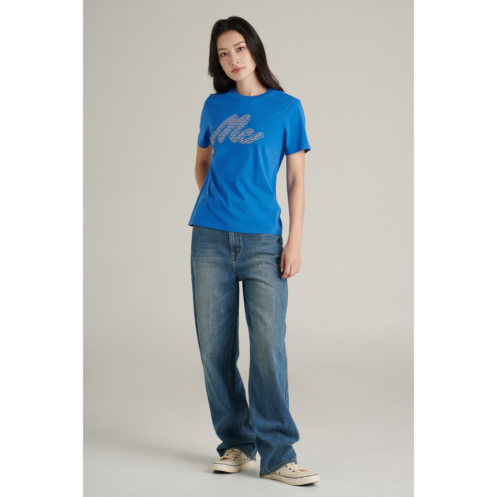 Mc Jeans (Mc Jeans) เสื้อยืดผู้หญิง เสื้อยืดแขนสั้น Regular Fit เสื้อยืด Regular Fit มีให้เลือก 2 สี