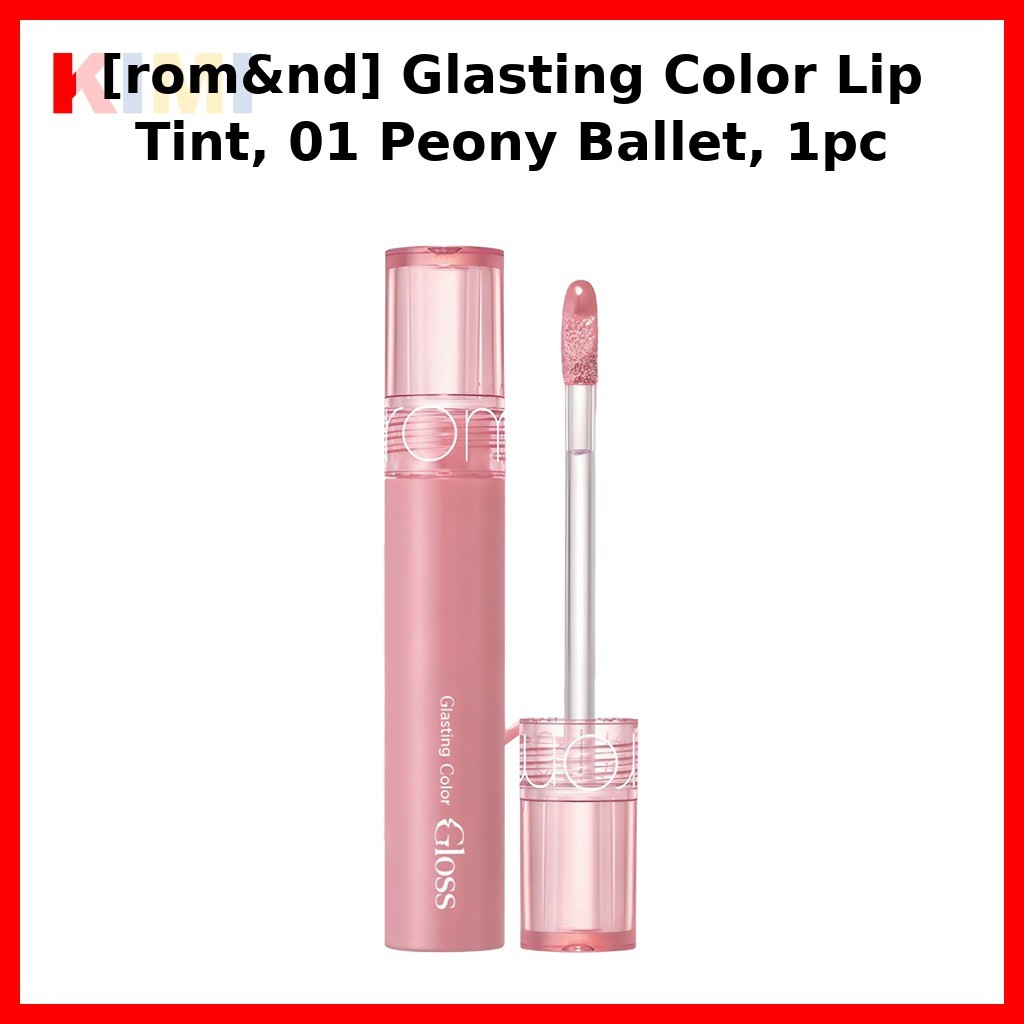 [rom&nd] Gest Color Lip Tint, 01 Peony Ballet, 1pc / Korean Lip Tint / Long-lasting Color / ของแท้ 1