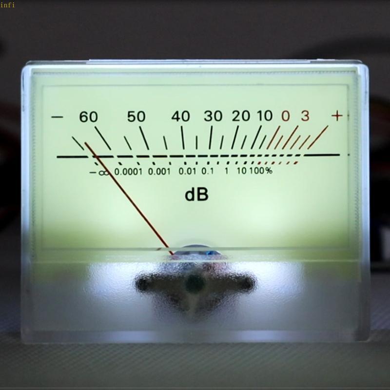 Infi VU Meter LED Backlight DB ระดับเครื่องขยายเสียงสายไฟง่าย DB Meter