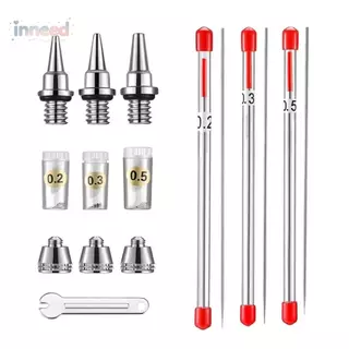 INNEED อะไหล่, เปลี่ยน 0.2/0.3/0.5 มม.เข็ม Airbrush หัวฉีดเข็ม, ง่ายและ Care Airbrushes พ่นสีเครื่องมือบํารุงรักษาชุดสําหรับ Airbrush