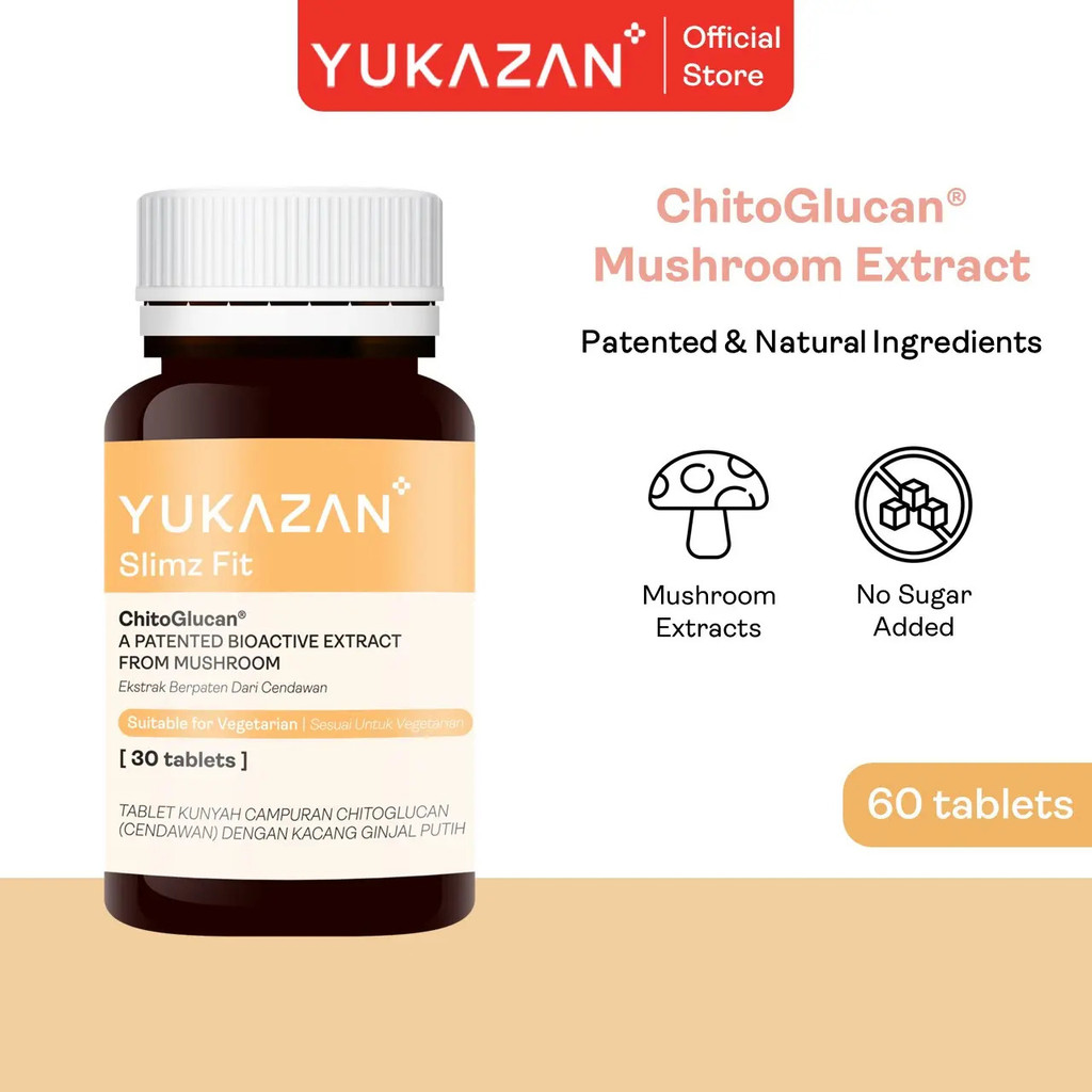 Yukazan Slimz Fit ChitoGlucan / White Kidney Bean Chewable Tablets - อาหารเสริมเพื่อสุขภาพ / Healthy