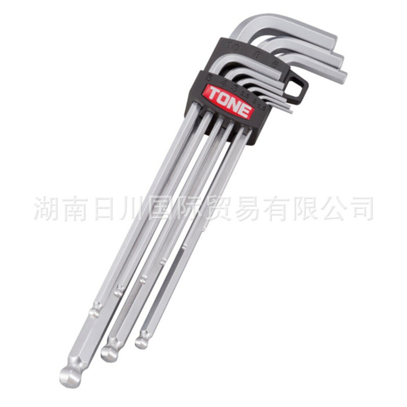 Japan TONE Maeda BL900 Ball Head Extended Allen ชุดประแจเมตริก Tolerant Tool ชุด 9 ชิ้น