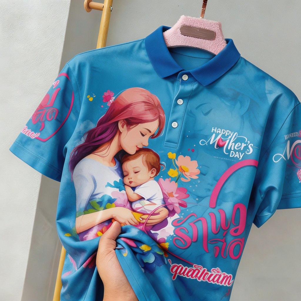 I love mom เสื้อโปโลแห้งเร็ว 2026 สําหรับวันแม่ในประเทศไทย เหมาะสําหรับสวมใส่และถ่ายภาพในเทศกาล