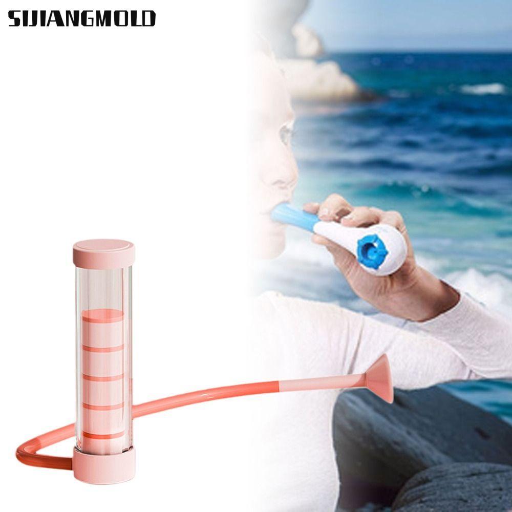 SIJIANGMOLD Breathing Dumbbells, Lung Capacity Trainer ท้อง Breathing Trainer, ปรับความต้านทานไดอะแฟ